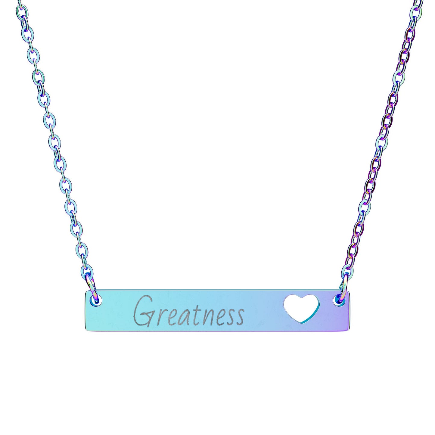 Heartfelt Whisper Stainless Steel Bar Necklace - InspireWithPurpose