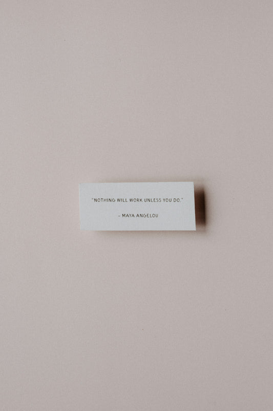 a piece of paper with a quote on it