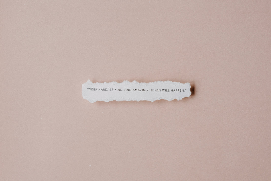 a piece of paper with a quote on it