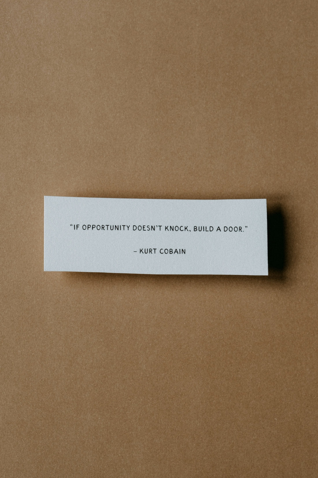 a piece of paper with a quote on it