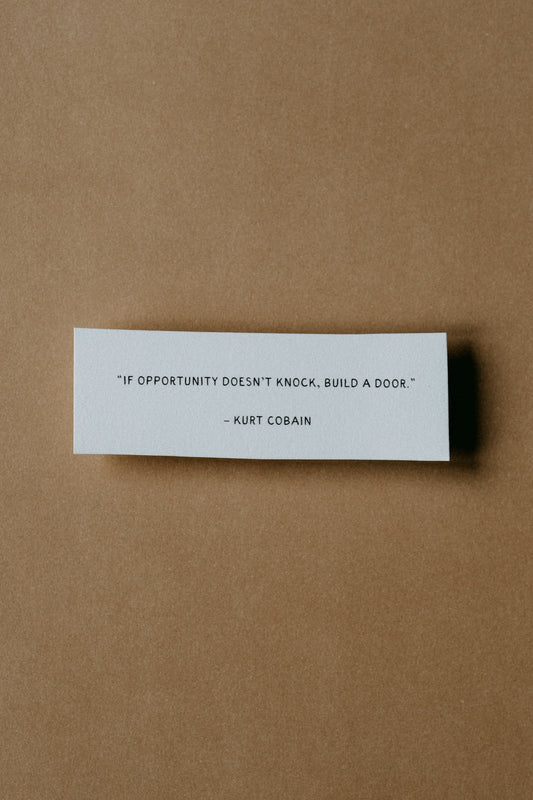 a piece of paper with a quote on it