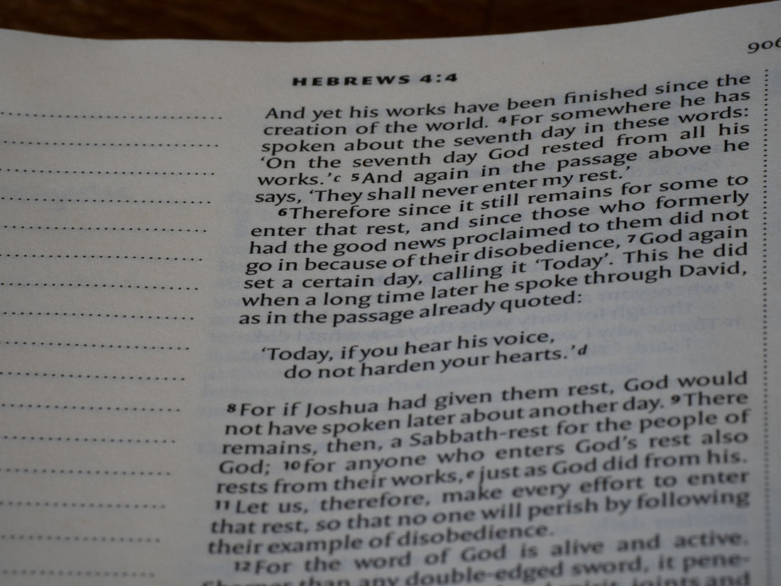 A passage from hebrews talks about god's rest.