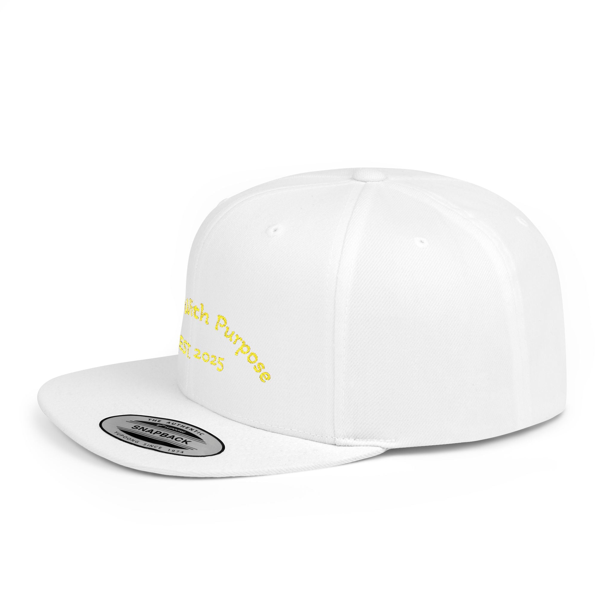 Flat Bill Snapback Hat — 