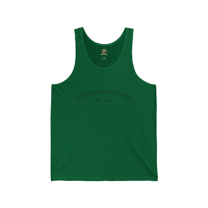 Determined Spirit Cotton Tank: Breathe, Run, Conquer - InspireWithPurpose