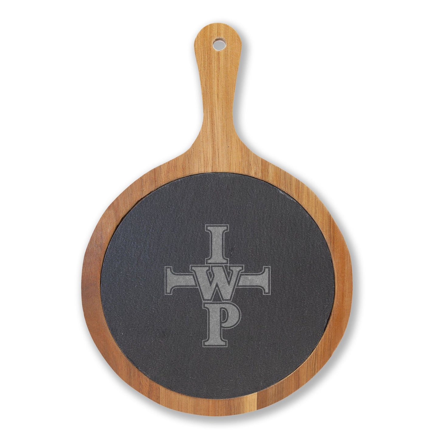 Engravable Acacia & Slate Cheese Board Set with Knives - InspireWithPurpose