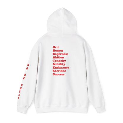 GREATNESS Heavyweight Motivational Hoodie with Engraved Mantra - InspireWithPurpose