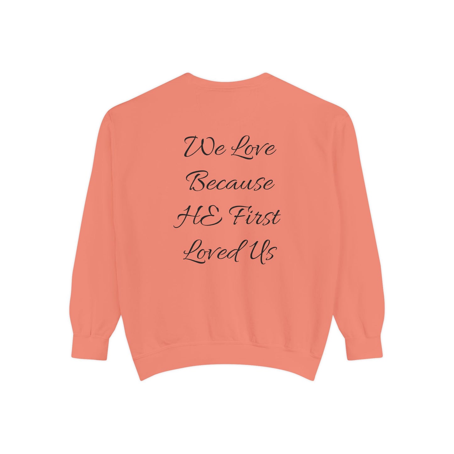 Embroidered Serenity Garment-Dyed Cotton Sweatshirt - InspireWithPurpose