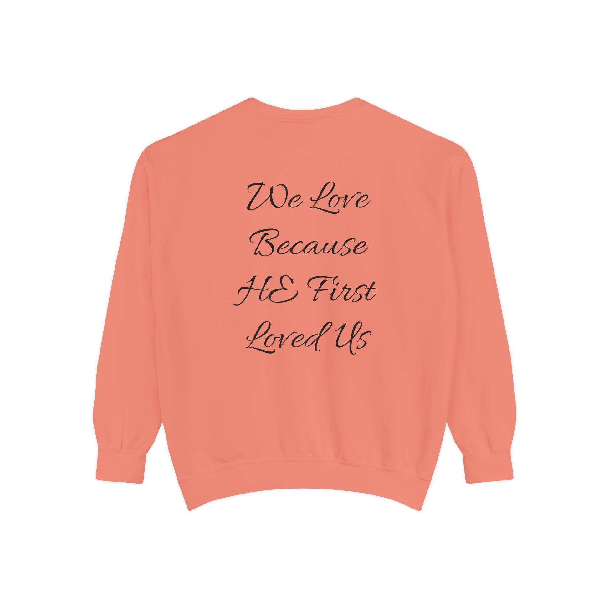 Embroidered Serenity Garment-Dyed Cotton Sweatshirt - InspireWithPurpose