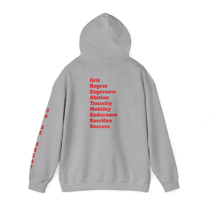 GREATNESS Heavyweight Motivational Hoodie with Engraved Mantra - InspireWithPurpose