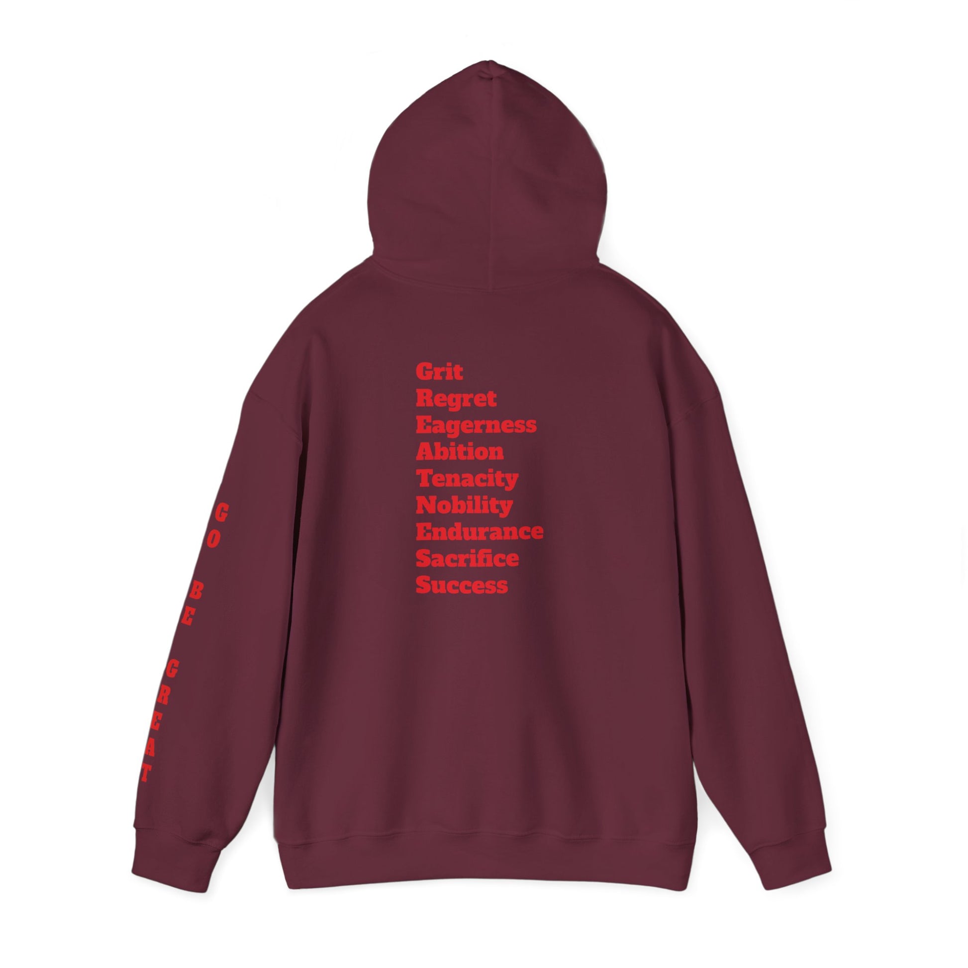 GREATNESS Heavyweight Motivational Hoodie with Engraved Mantra - InspireWithPurpose