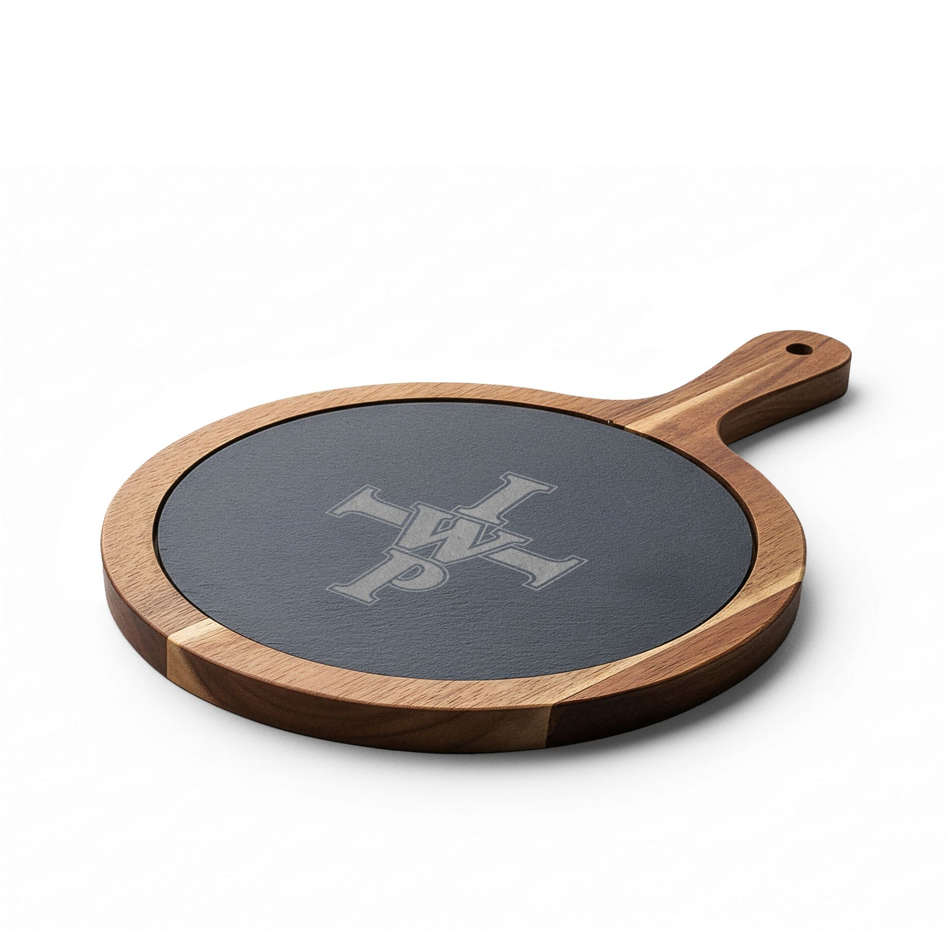 Engravable Acacia & Slate Cheese Board Set with Knives - InspireWithPurpose