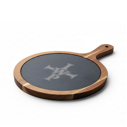 Engravable Acacia & Slate Cheese Board Set with Knives - InspireWithPurpose