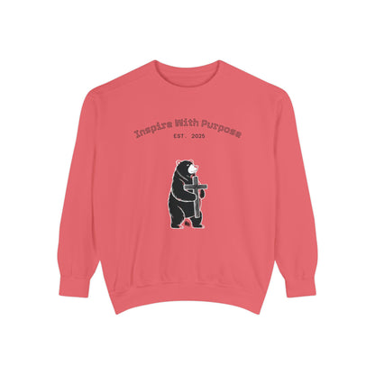 Embroidered Serenity Garment-Dyed Cotton Sweatshirt - InspireWithPurpose