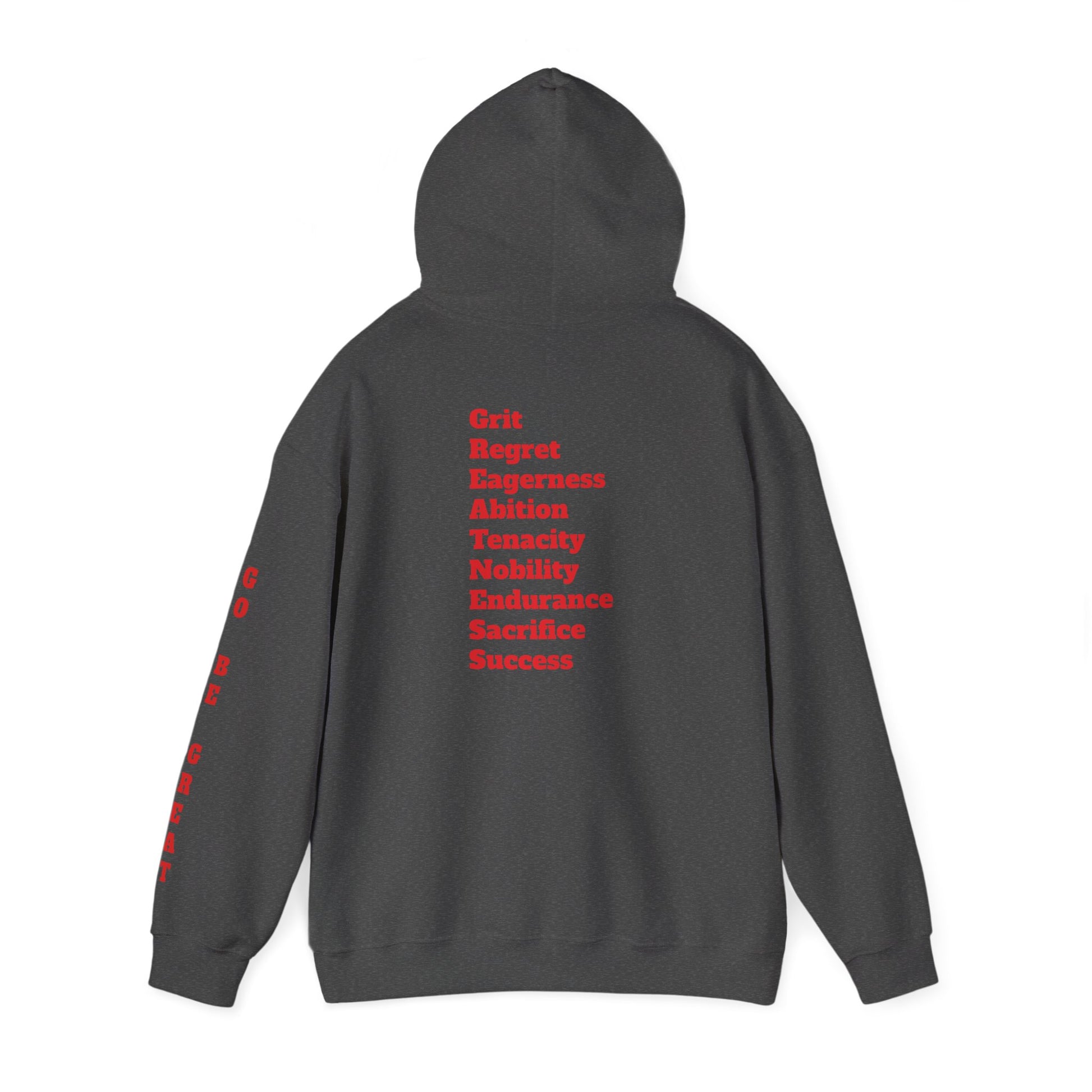 GREATNESS Heavyweight Motivational Hoodie with Engraved Mantra