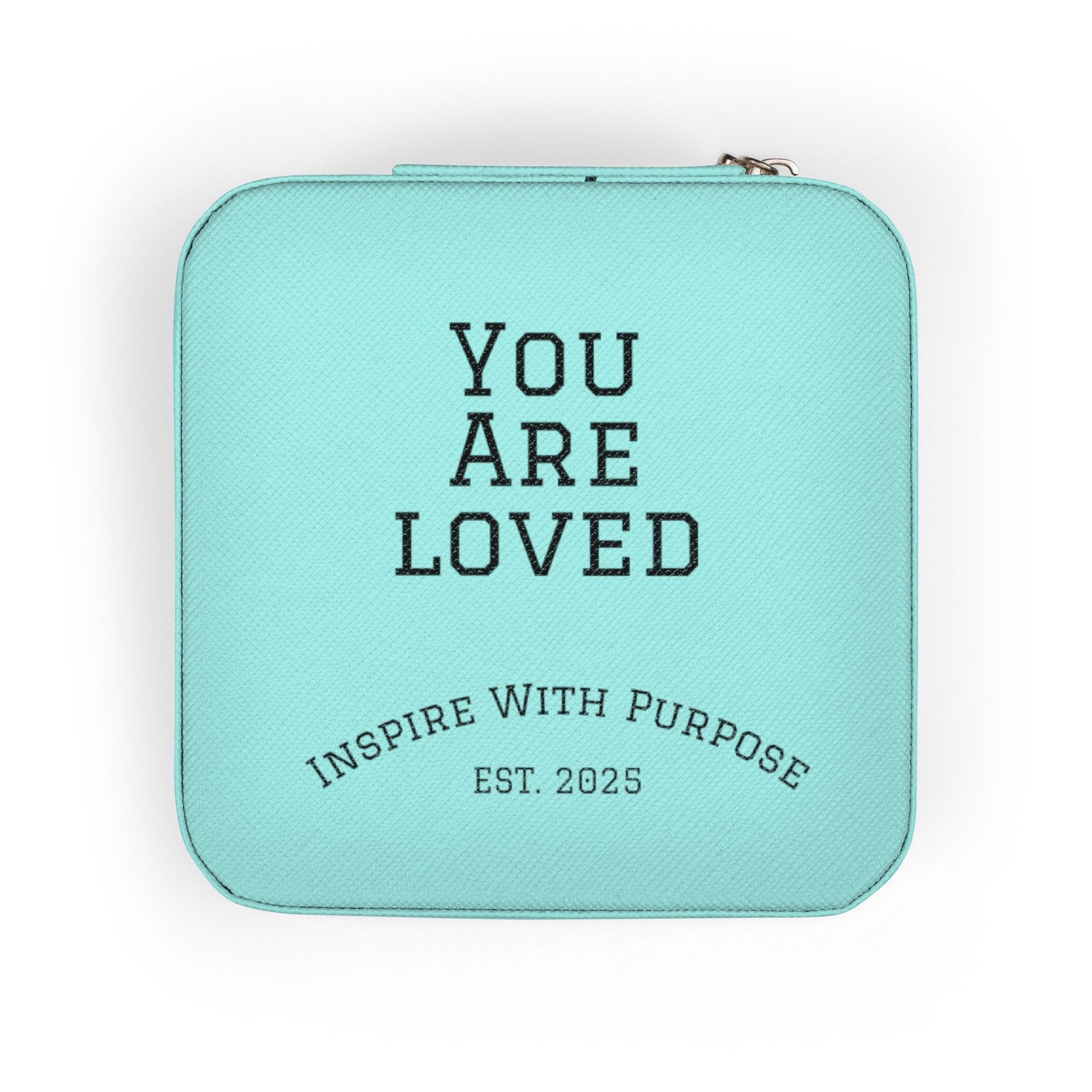 You Are Loved Jewelry Travel Case — Compact Pink Ring & Earring Organizer - InspireWithPurpose