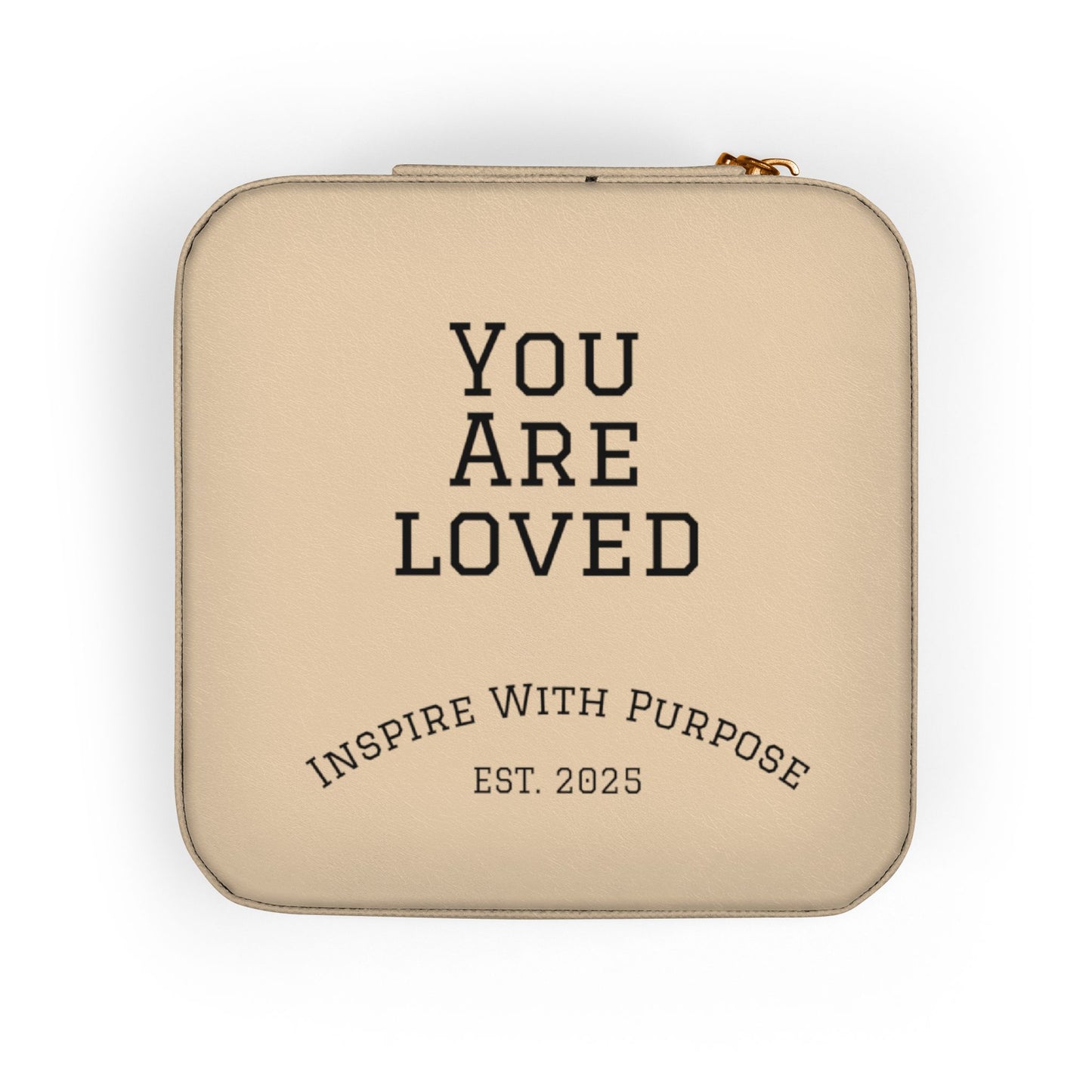 You Are Loved Jewelry Travel Case — Compact Pink Ring & Earring Organizer - InspireWithPurpose
