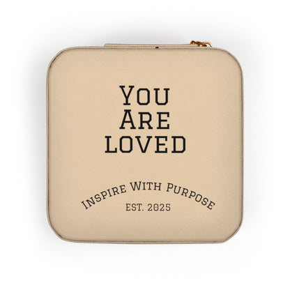 You Are Loved Jewelry Travel Case — Compact Pink Ring & Earring Organizer - InspireWithPurpose