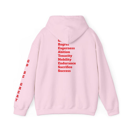 GREATNESS Heavyweight Motivational Hoodie with Engraved Mantra