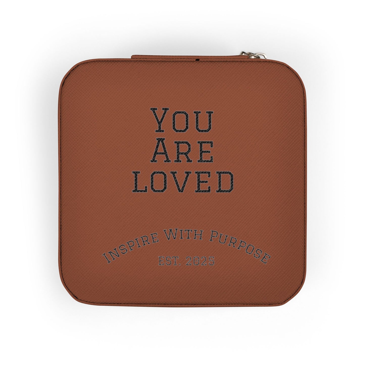 You Are Loved Jewelry Travel Case — Compact Pink Ring & Earring Organizer - InspireWithPurpose