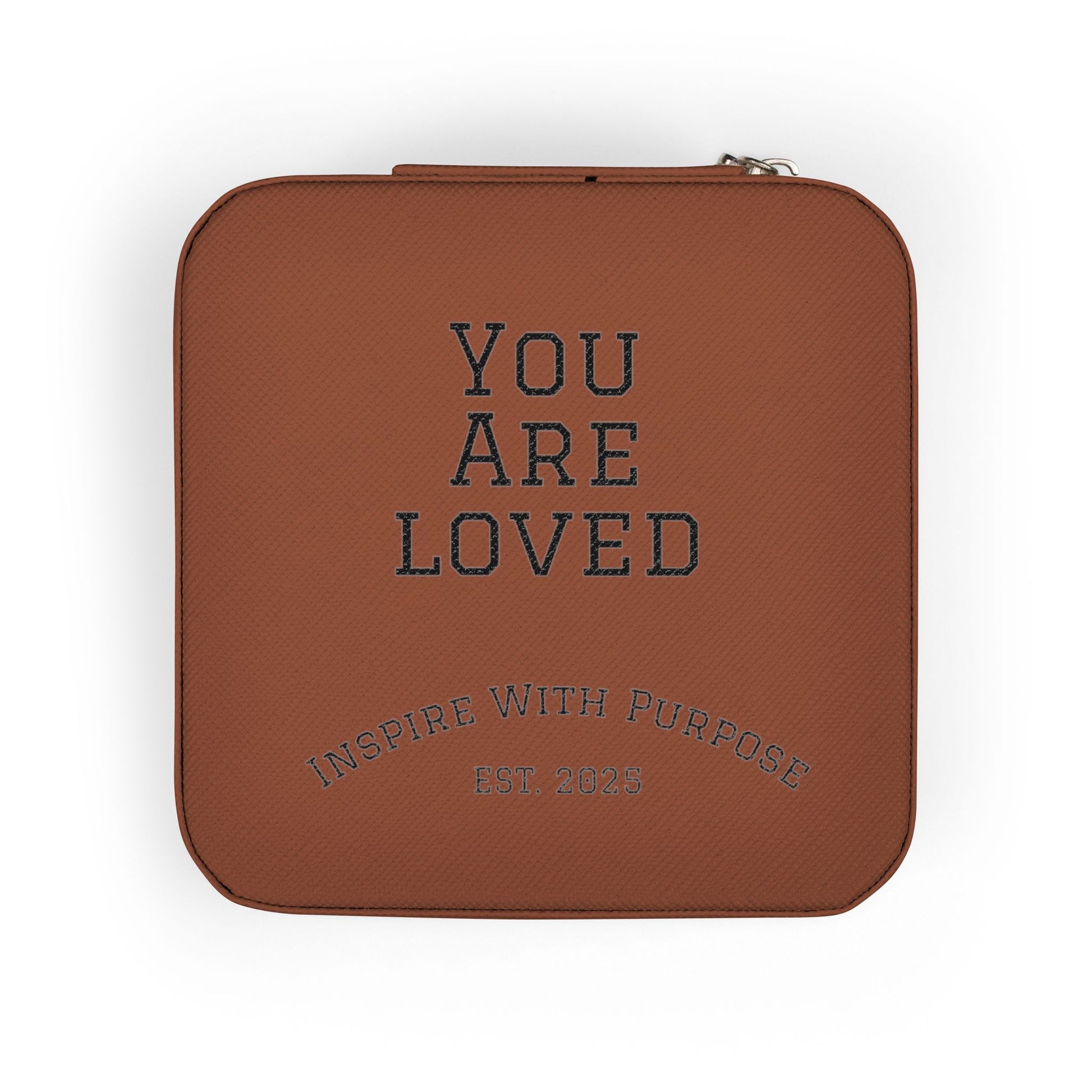 You Are Loved Jewelry Travel Case — Compact Pink Ring & Earring Organizer - InspireWithPurpose
