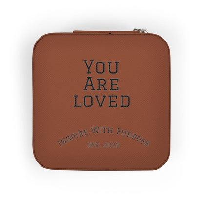 You Are Loved Jewelry Travel Case — Compact Pink Ring & Earring Organizer - InspireWithPurpose