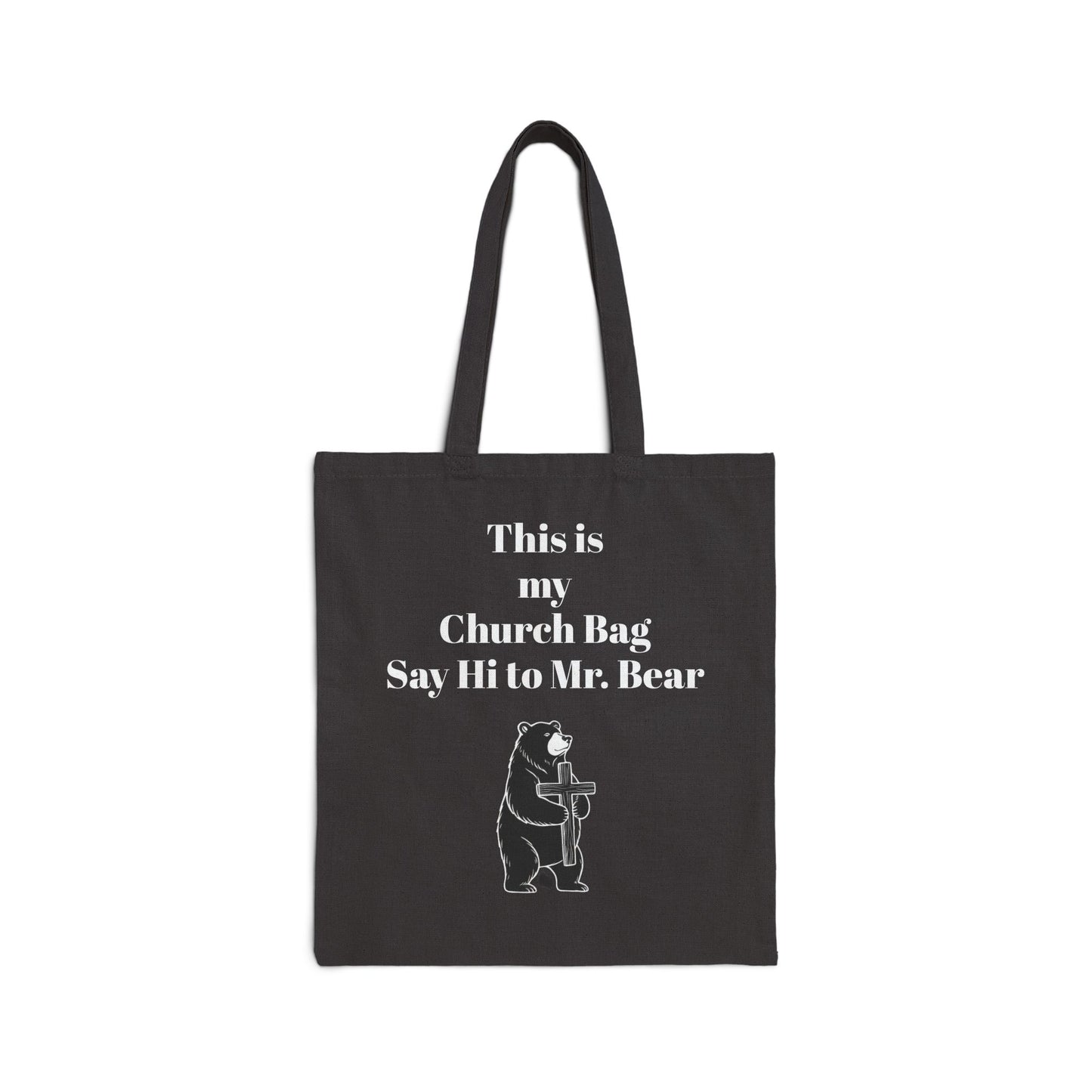 Vintage Bear Canvas Tote - Durable Everyday Carry Bag - InspireWithPurpose