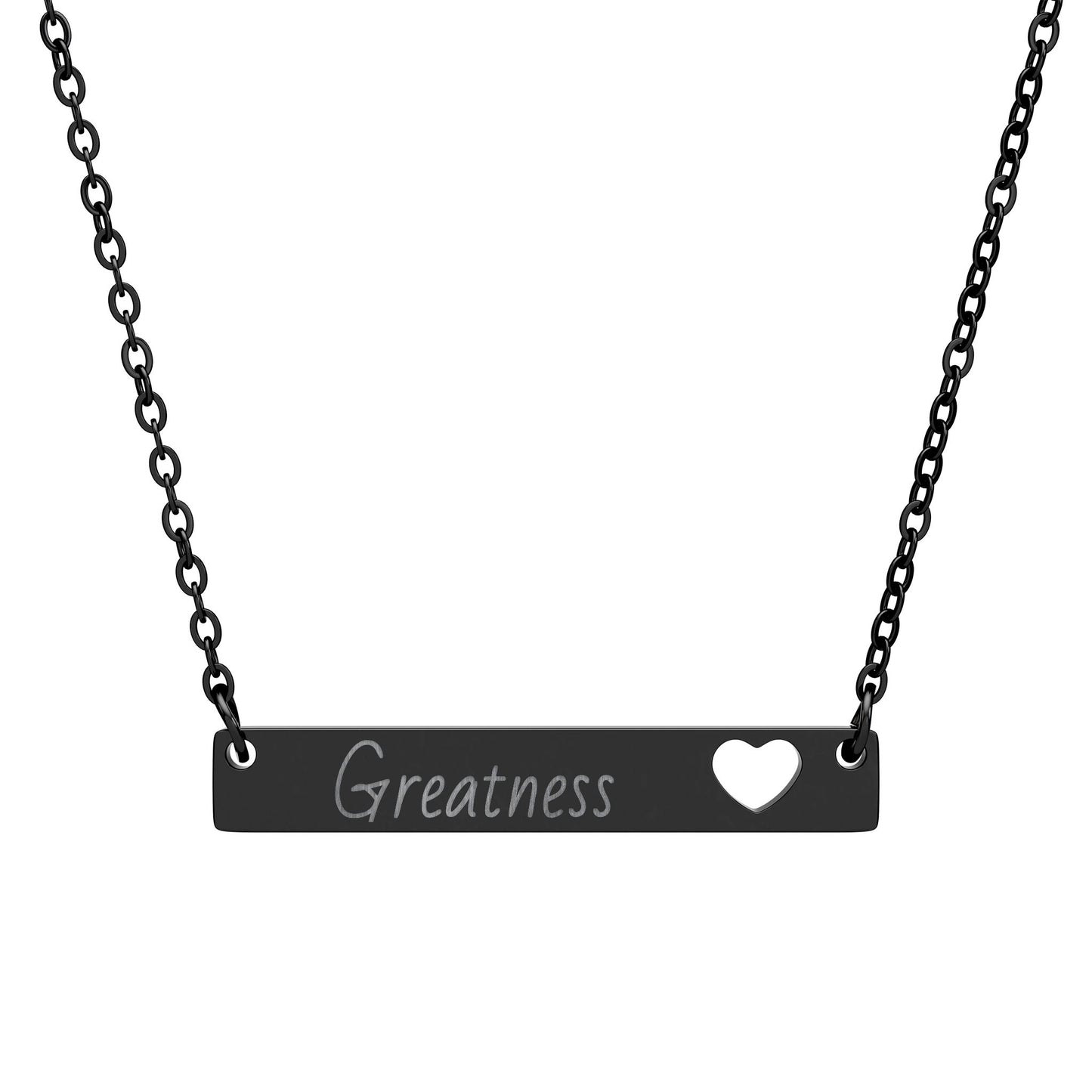 Heartfelt Whisper Stainless Steel Bar Necklace - InspireWithPurpose