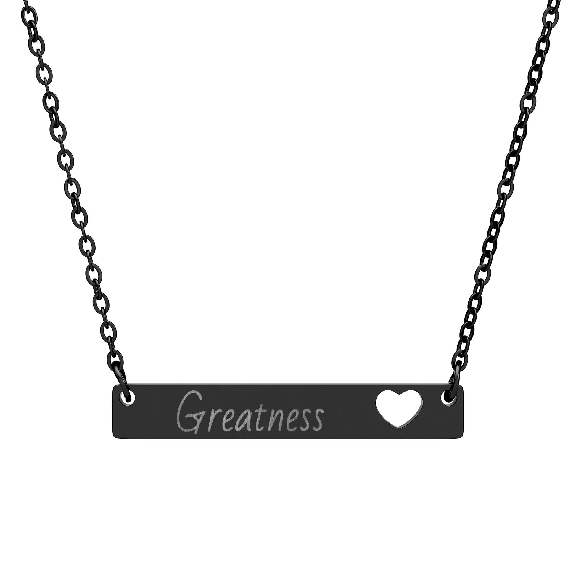 Heartfelt Whisper Stainless Steel Bar Necklace - InspireWithPurpose