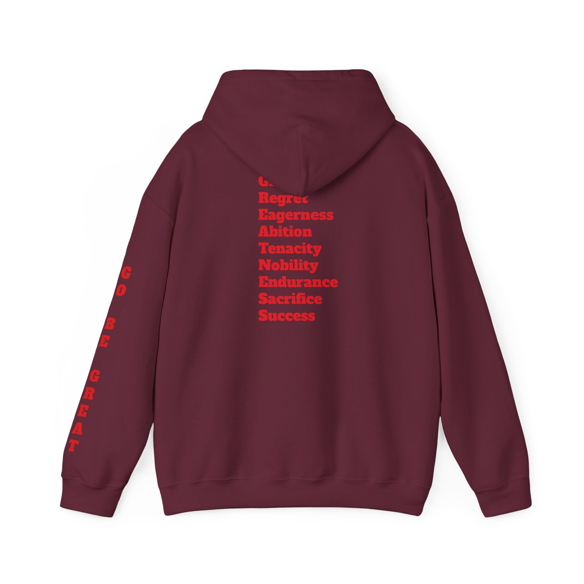 GREATNESS Heavyweight Motivational Hoodie with Engraved Mantra - InspireWithPurpose