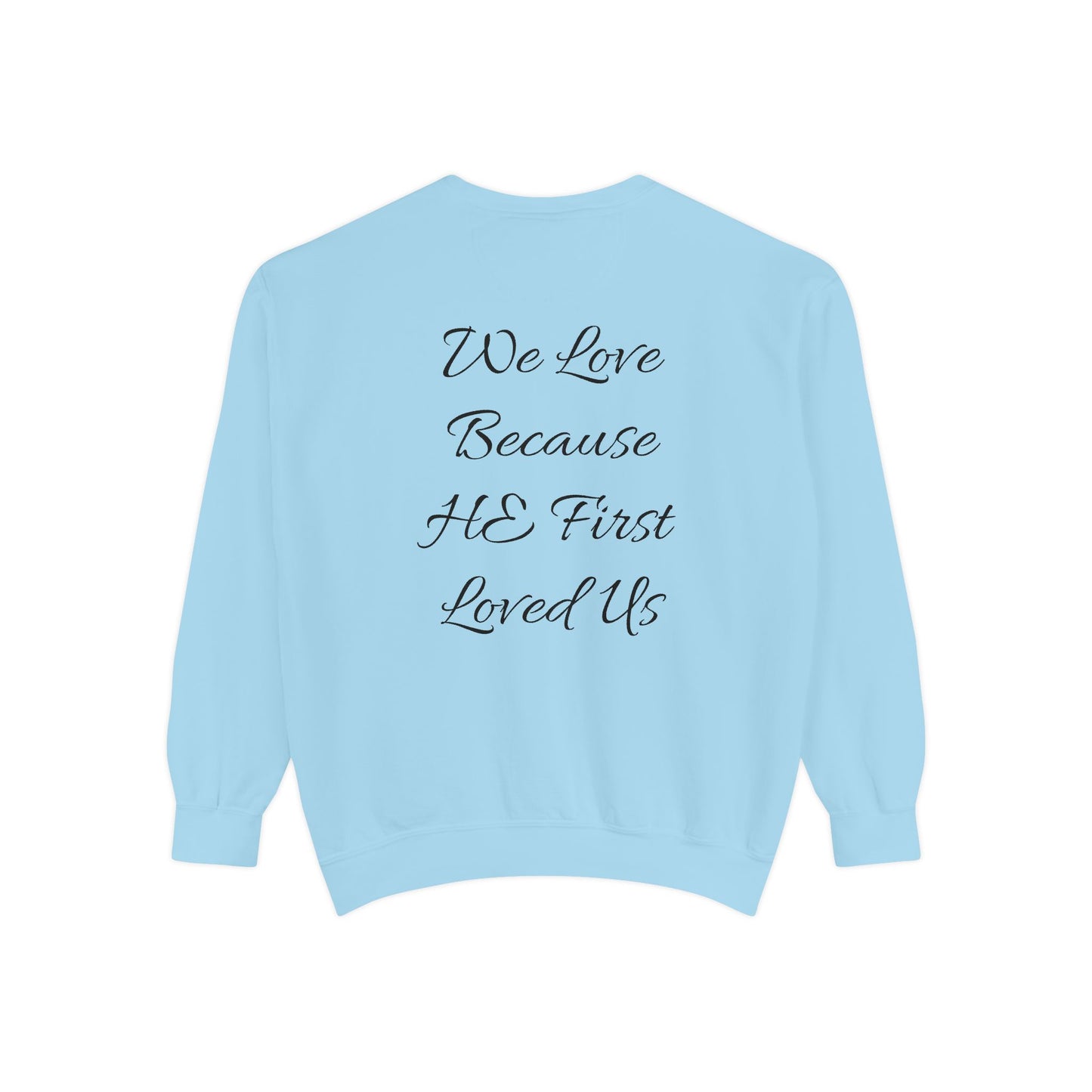 Embroidered Serenity Garment-Dyed Cotton Sweatshirt - InspireWithPurpose