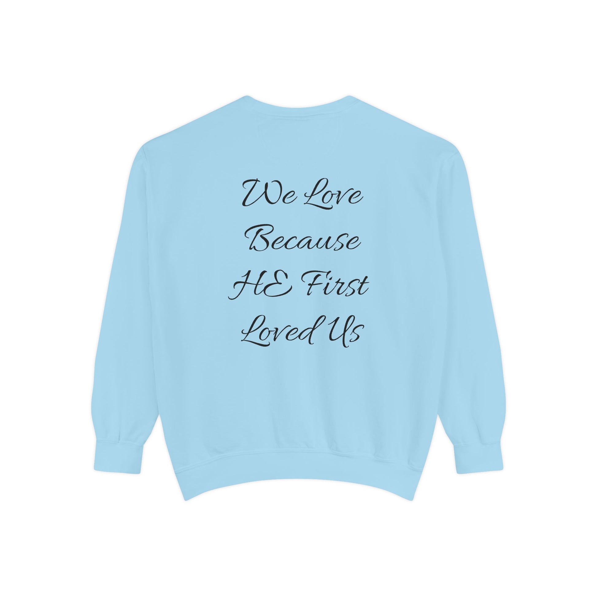 Embroidered Serenity Garment-Dyed Cotton Sweatshirt - InspireWithPurpose