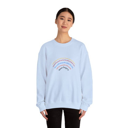 Affirmation Crewneck Sweatshirt — Hello Person Infront of me - InspireWithPurpose