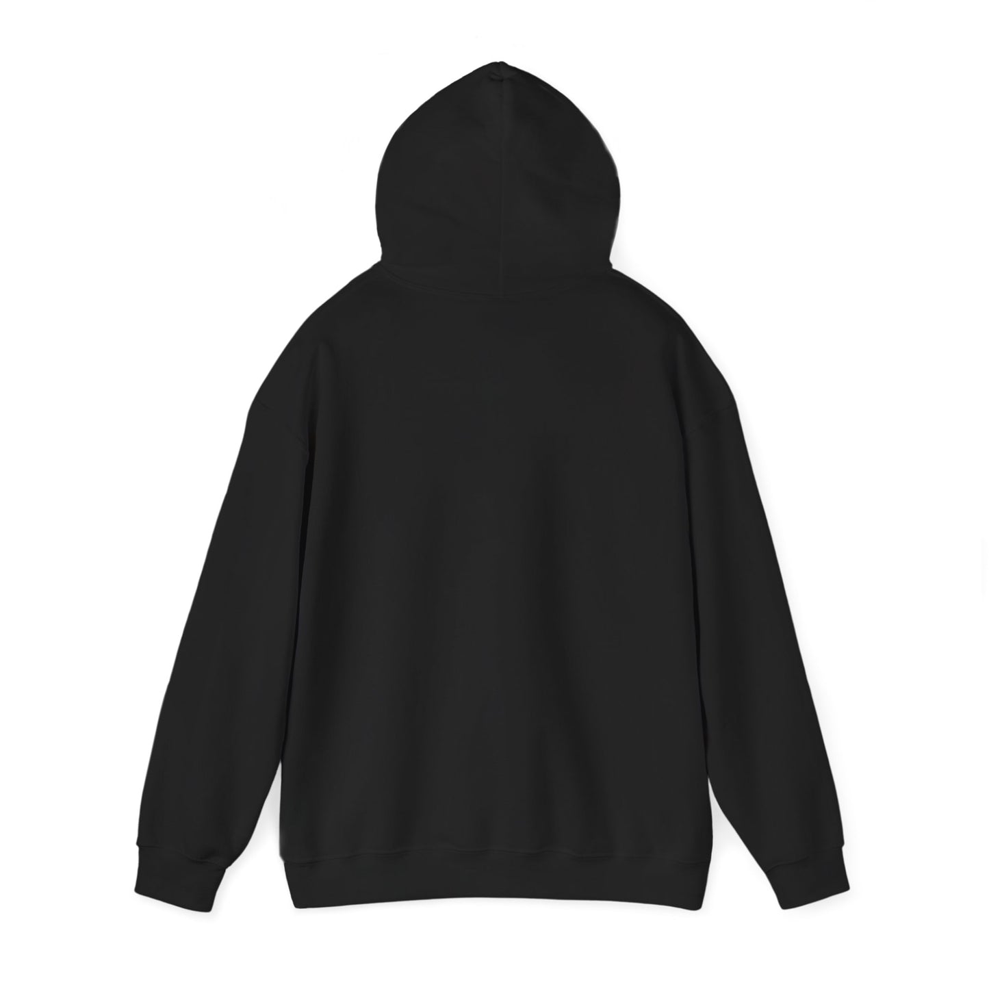 Minimal Black Bear Hoodie — Cute Bear Holding Cross Graphic Sweatshirt