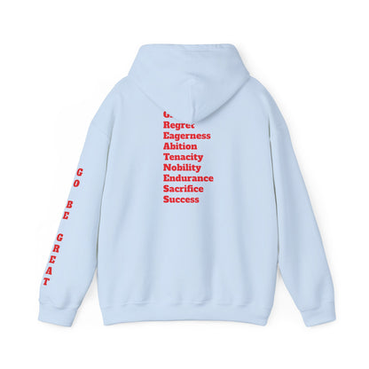 GREATNESS Heavyweight Motivational Hoodie with Engraved Mantra