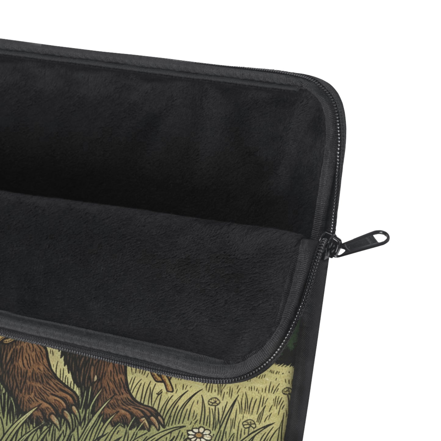 Motivation Laptop Sleeve — Roaring Bear Vintage Mountain Wildlife Design - InspireWithPurpose