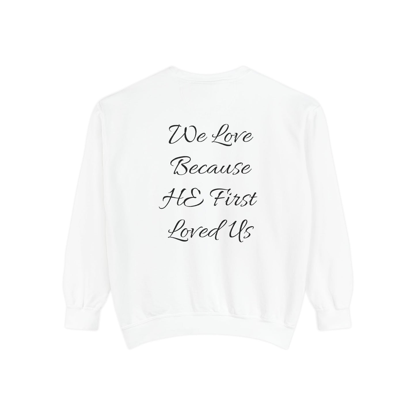 Embroidered Serenity Garment-Dyed Cotton Sweatshirt - InspireWithPurpose