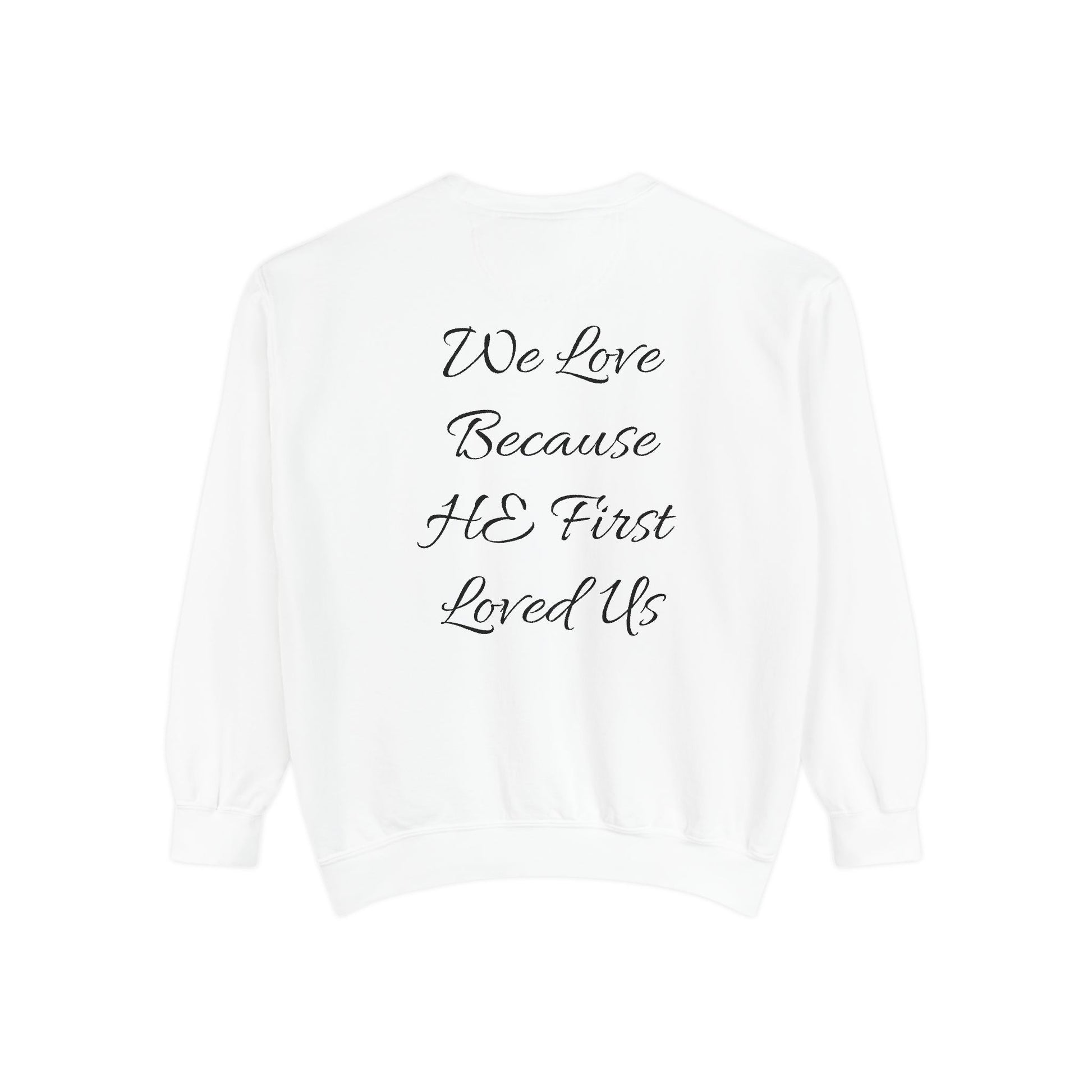 Embroidered Serenity Garment-Dyed Cotton Sweatshirt - InspireWithPurpose