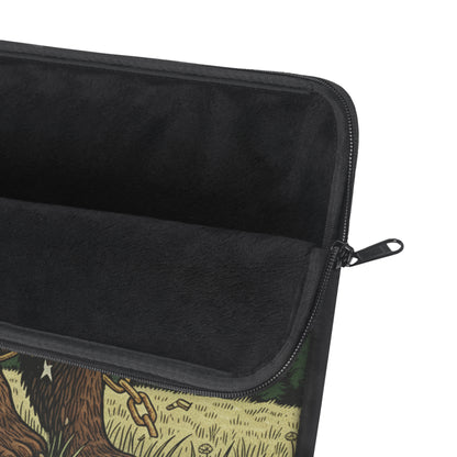 Motivation Laptop Sleeve — Roaring Bear Vintage Mountain Wildlife Design - InspireWithPurpose