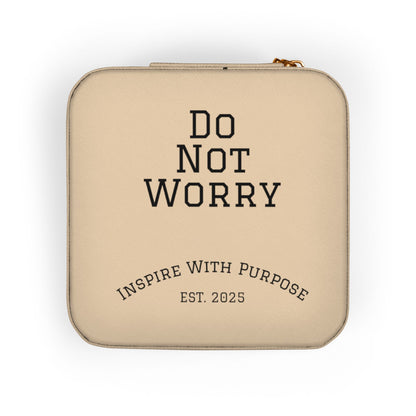Do Not Worry Jewelry Travel Case — Compact Pink Ring & Earring Organizer - InspireWithPurpose