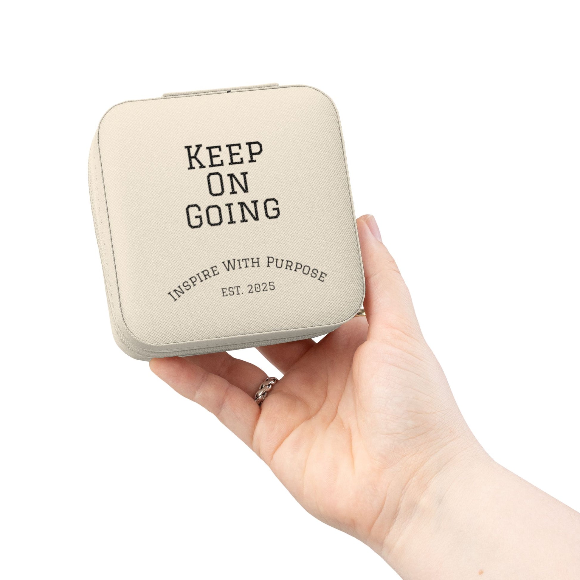 Keep On Going Jewelry Travel Case — Compact Pink Ring & Earring Organizer - InspireWithPurpose
