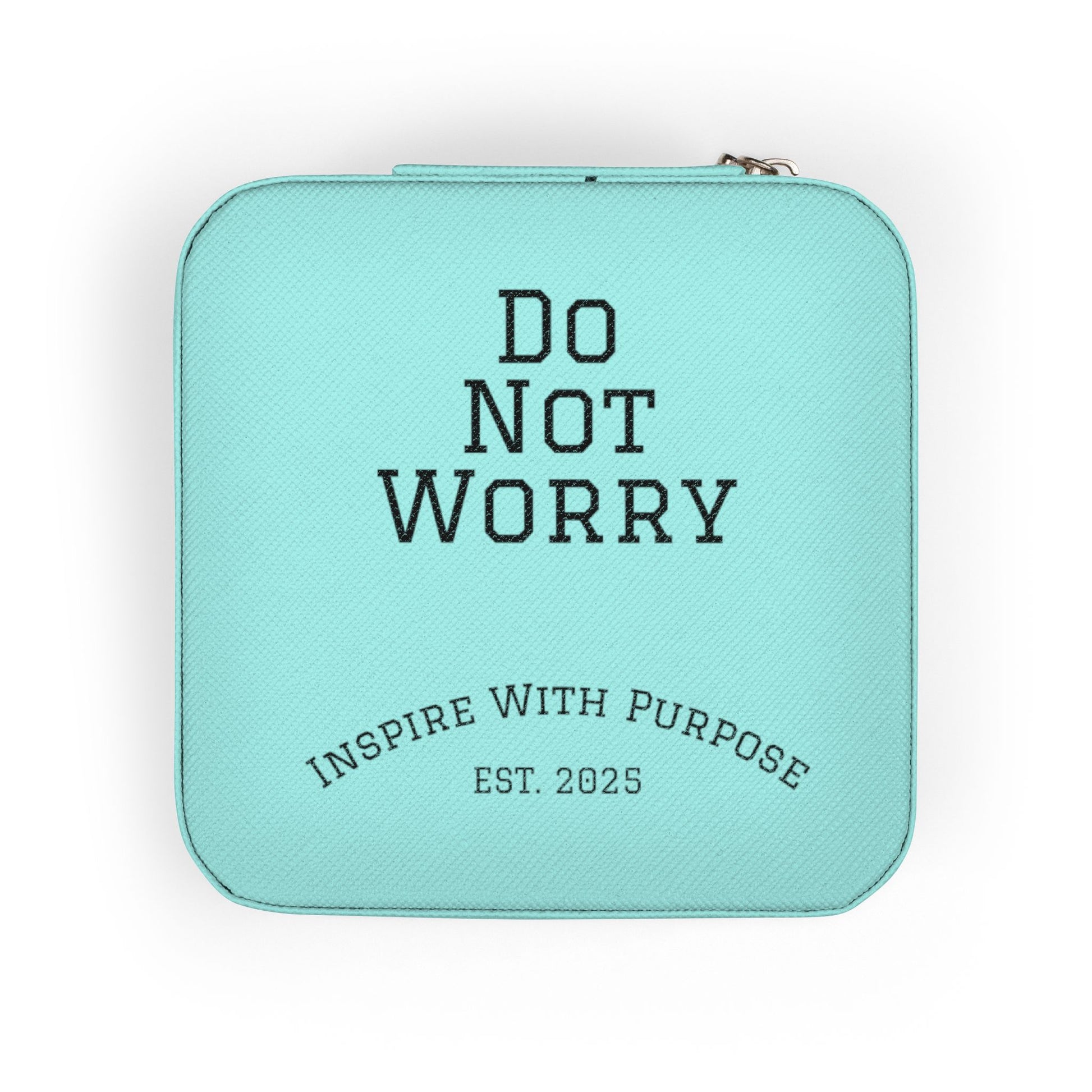 Do Not Worry Jewelry Travel Case — Compact Pink Ring & Earring Organizer - InspireWithPurpose