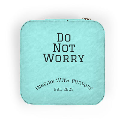Do Not Worry Jewelry Travel Case — Compact Pink Ring & Earring Organizer - InspireWithPurpose