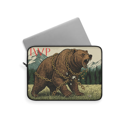 Motivation Laptop Sleeve — Roaring Bear Vintage Mountain Wildlife Design - InspireWithPurpose