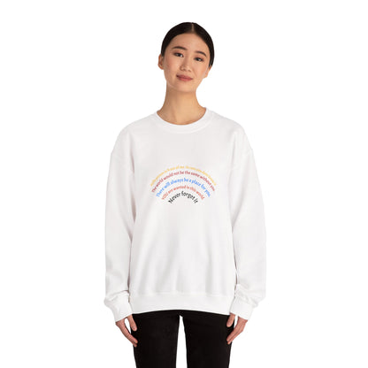 Affirmation Crewneck Sweatshirt — Hello Person Infront of me - InspireWithPurpose