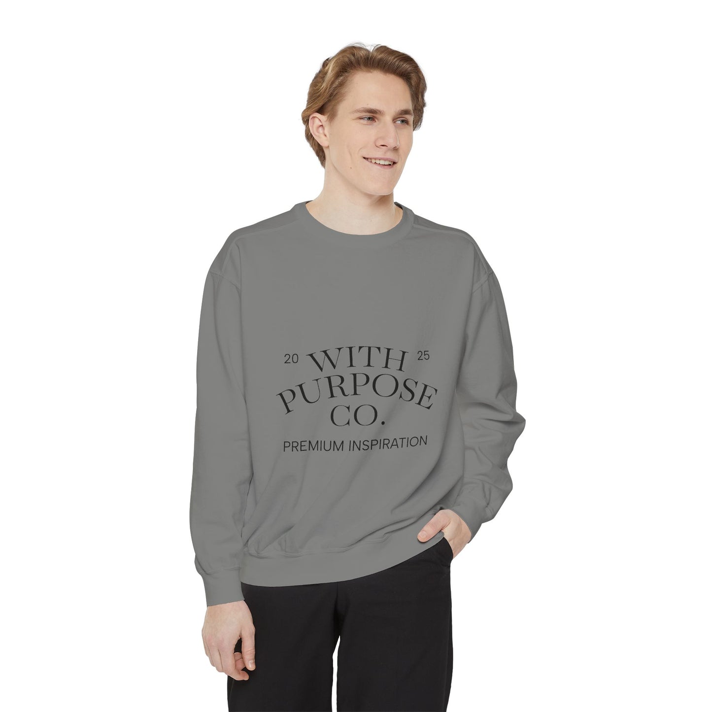 Embroidered Luxe Comfort Cotton-Blend Sweatshirt - InspireWithPurpose