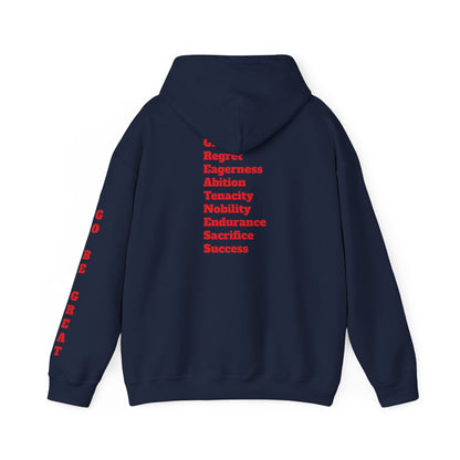 GREATNESS Heavyweight Motivational Hoodie with Engraved Mantra