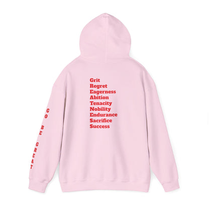 GREATNESS Heavyweight Motivational Hoodie with Engraved Mantra