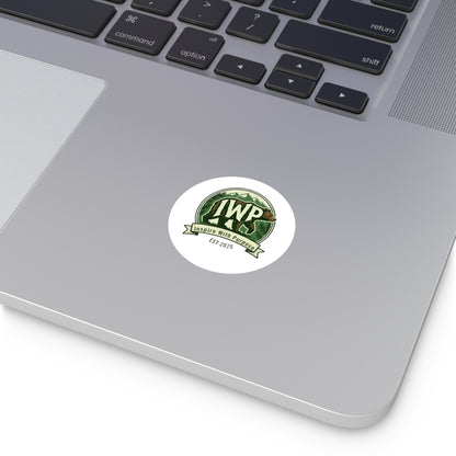 IWP Bear Round Sticker — "Inspire With Purpose" Outdoor/Indoor Durable Sticker - InspireWithPurpose