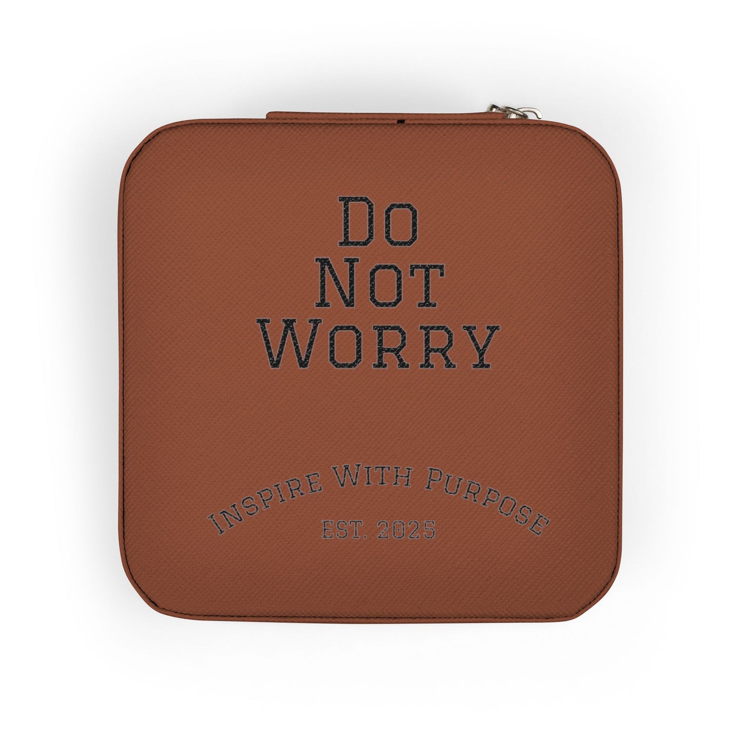 Do Not Worry Jewelry Travel Case — Compact Pink Ring & Earring Organizer - InspireWithPurpose
