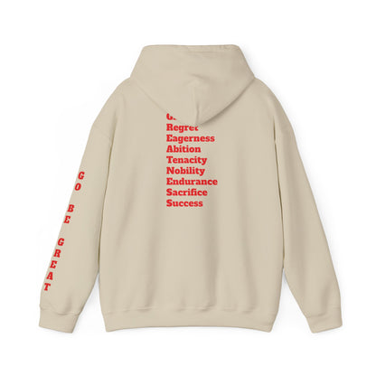 GREATNESS Heavyweight Motivational Hoodie with Engraved Mantra - InspireWithPurpose